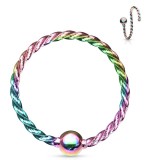 Piercing micro-bcr 53 - Rainbow vrillé