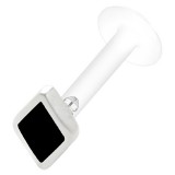 Piercing labret téflon 36 - Losange noir