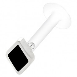 Piercing labret téflon 36 - Losange noir