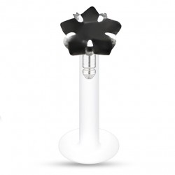 Piercing micro-labret PTFE 141 - Gris cristal noir étoile