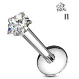 Piercing micro-labret 58 - Cristal étoile transparente