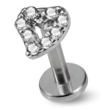 Piercing micro-labret 86 - Coeur