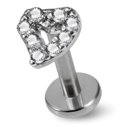 Piercing micro-labret 86 - Coeur
