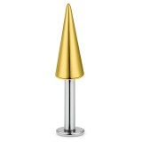 Piercing labret 168 - Longue pointe gold-ip jaune