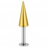 Piercing labret 168 - Longue pointe gold-ip jaune
