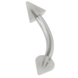 Piercing pour arcade acry avec embouts boule transparent UV (04)