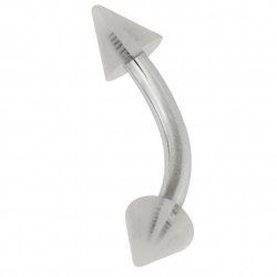Piercing pour arcade acry avec embouts boule transparent UV (04)