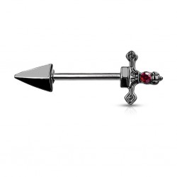 Piercing téton barbell 103 - Noir épée