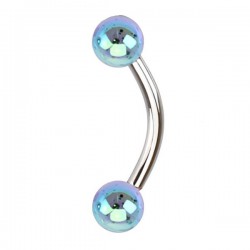 Piercing pour arcade acry motif boule tacheté bleu (81)