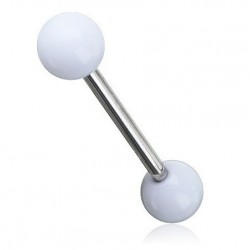 Piercing de langue UV boule blanche (07)