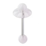 Piercing langue coquine motif donuts beach ball transparent avec embouts boule (08)