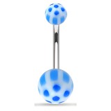 Piercing nombril UV motif panda bleu (46)