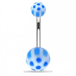 Piercing nombril UV motif panda bleu (46)