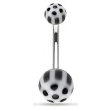Piercing nombril UV motif panda noir (46)