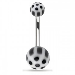 Piercing nombril UV motif panda noir (46)