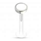 Piercing labret téflon cercle blanc (30)