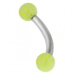 Piercing pour arcade acry boule vert pomme (07)