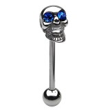 Piercing langue Crane avec yeux bleus (126)