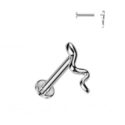 Piercing micro labret gris serpent (195)