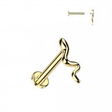 Piercing micro labret jaune serpent (195)