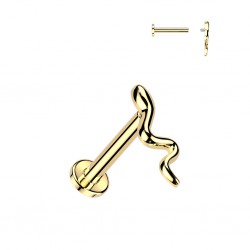 Piercing micro labret jaune serpent (195)