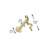 Piercing micro labret jaune serpent (195)