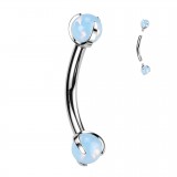 Piercing arcade en titane boules en opalite (122)