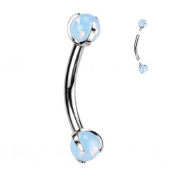 Piercing arcade en titane boules en opalite (122)