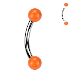 Piercing pour arcade en acrylique boules oranges (83)