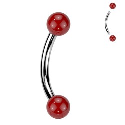 Piercing pour arcade en acrylique boules rouge (83)