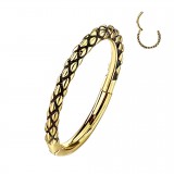 Piercing micro bcr jaune peau de lézard (214)
