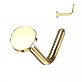 Piercing nez courbé 0.8mm gold-ip jaune cercle plat (97)