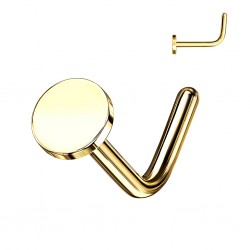 Piercing nez courbé 0.8mm gold-ip jaune cercle plat (97)