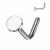 Piercing nez courbé 0.8mm gris cercle plat (97)
