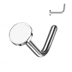 Piercing nez courbé 0.8mm gris cercle plat (97)