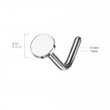 Piercing nez courbé 0.8mm gris cercle plat (97)