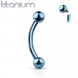Piercing arcade en titane bleu pas de vis interne (131)