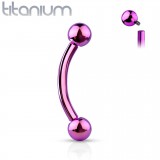 Piercing arcade en titane lilas pas de vis interne (131)