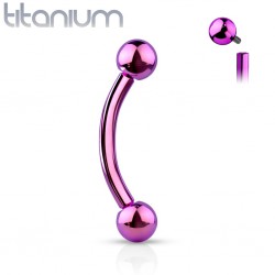 Piercing arcade en titane lilas pas de vis interne (131)