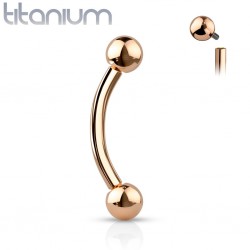 Piercing arcade en titane rose pas de vis interne (131)