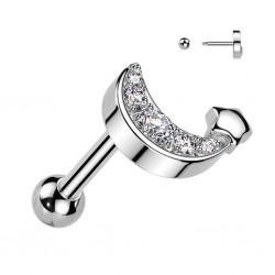 Cartilage hélix, tragus gris lune et étoile (408)