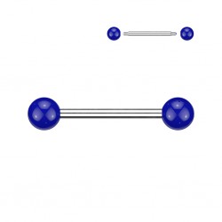 Piercing de langue UV boule bleue néon (102)