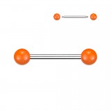 Piercing de langue UV boule orange néon (102)