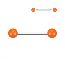 Piercing de langue UV boule orange néon (102)