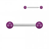 Piercing de langue UV boule lilas néon (102)