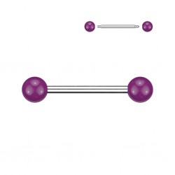 Piercing de langue UV boule lilas néon (102)