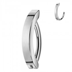 Piercing anneau pour nombril simple gris