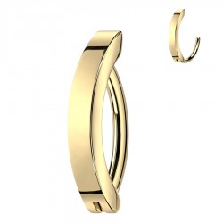 Piercing anneau pour nombril simple jaune (01)