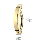 Piercing anneau pour nombril simple jaune (01)