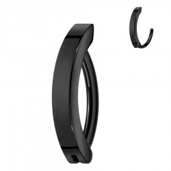 Piercing anneau pour nombril simple noir (01)